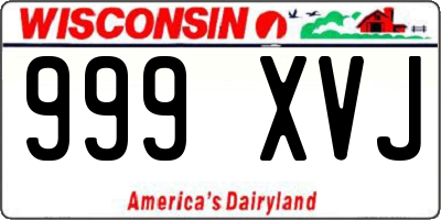 WI license plate 999XVJ