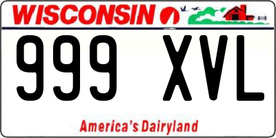 WI license plate 999XVL