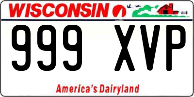 WI license plate 999XVP