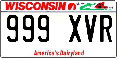 WI license plate 999XVR