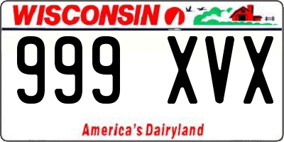 WI license plate 999XVX