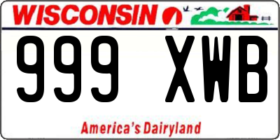 WI license plate 999XWB