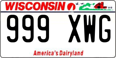 WI license plate 999XWG