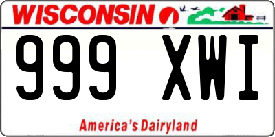 WI license plate 999XWI