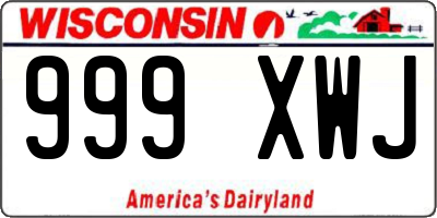 WI license plate 999XWJ