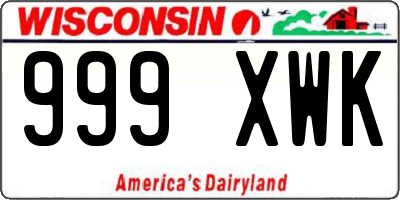 WI license plate 999XWK