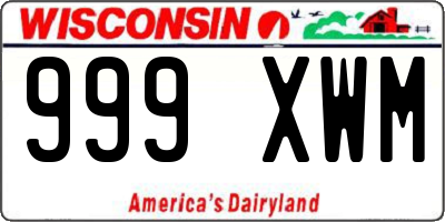 WI license plate 999XWM