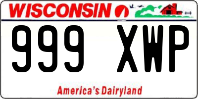 WI license plate 999XWP