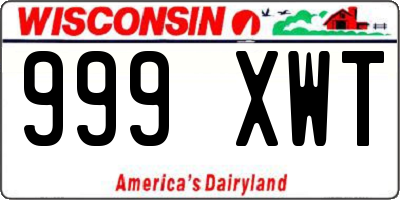 WI license plate 999XWT