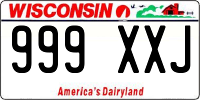 WI license plate 999XXJ