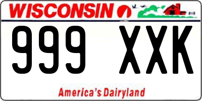 WI license plate 999XXK