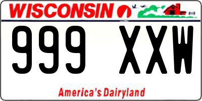 WI license plate 999XXW