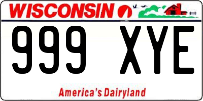 WI license plate 999XYE