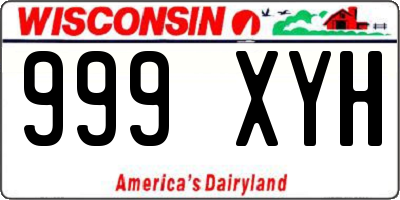 WI license plate 999XYH