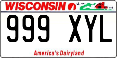 WI license plate 999XYL