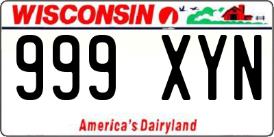 WI license plate 999XYN
