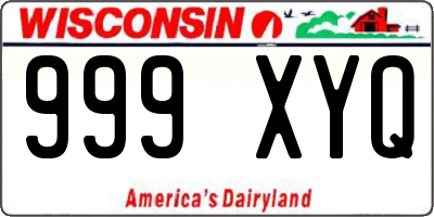 WI license plate 999XYQ
