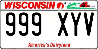 WI license plate 999XYV