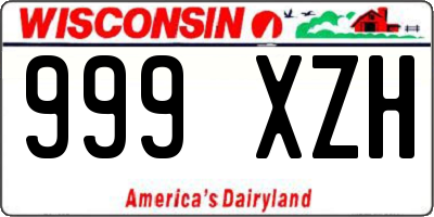 WI license plate 999XZH