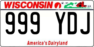 WI license plate 999YDJ