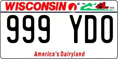 WI license plate 999YDO