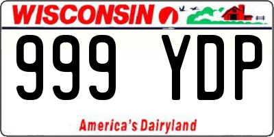 WI license plate 999YDP