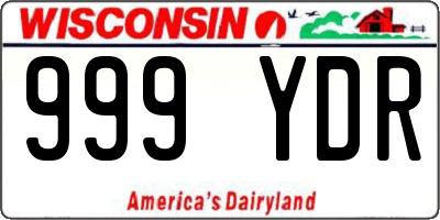 WI license plate 999YDR