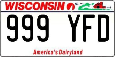 WI license plate 999YFD