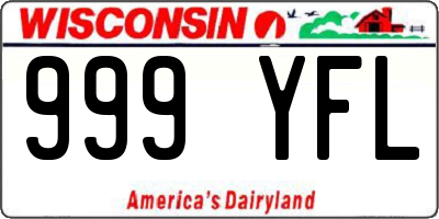 WI license plate 999YFL