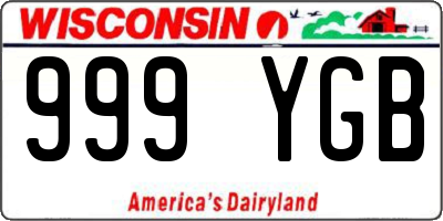 WI license plate 999YGB