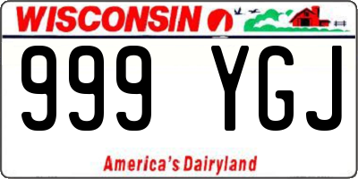 WI license plate 999YGJ