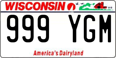 WI license plate 999YGM