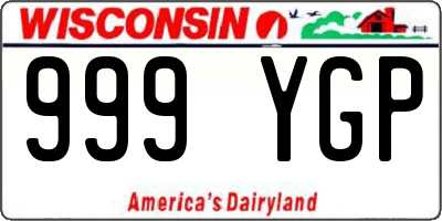 WI license plate 999YGP
