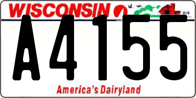 WI license plate A4155