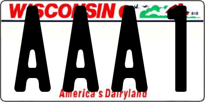 WI license plate AAA1