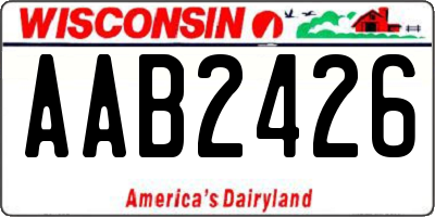 WI license plate AAB2426