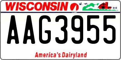 WI license plate AAG3955