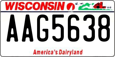 WI license plate AAG5638