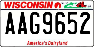 WI license plate AAG9652