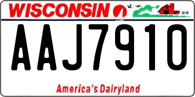 WI license plate AAJ7910