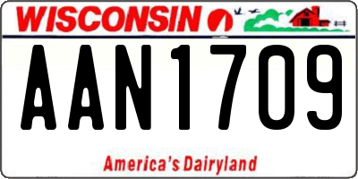 WI license plate AAN1709