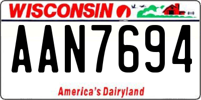 WI license plate AAN7694