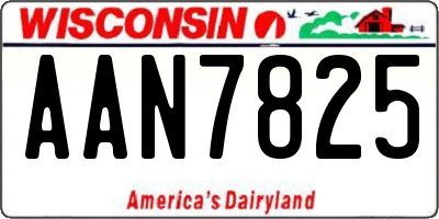 WI license plate AAN7825