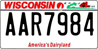 WI license plate AAR7984