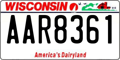 WI license plate AAR8361