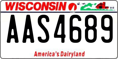 WI license plate AAS4689