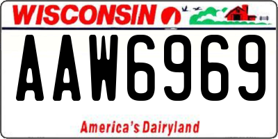 WI license plate AAW6969