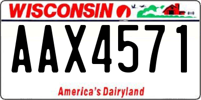 WI license plate AAX4571