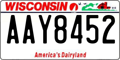 WI license plate AAY8452