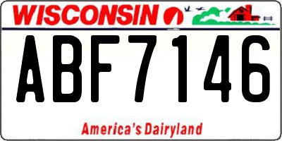 WI license plate ABF7146